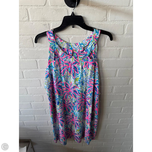Athletic Dress By Lulu B In Blue & Pink, Size: L