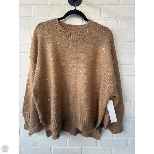Sweater By Andthewhy In Gold & Tan, Size: M