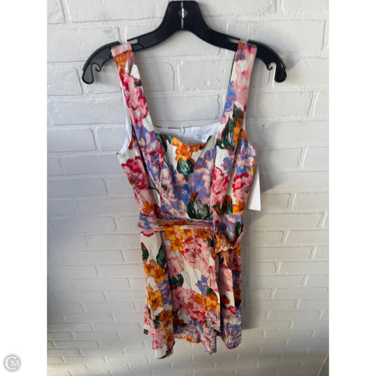 Dress Casual Short By London Times In Pink & White, Size: M