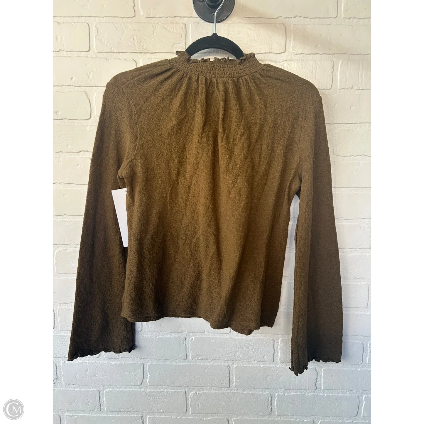Top Long Sleeve By Madewell In Green, Size: S