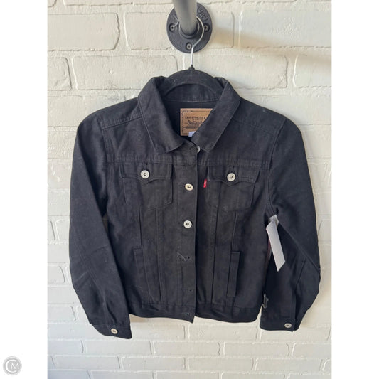 Jacket Denim By Levis In Black Denim, Size: L