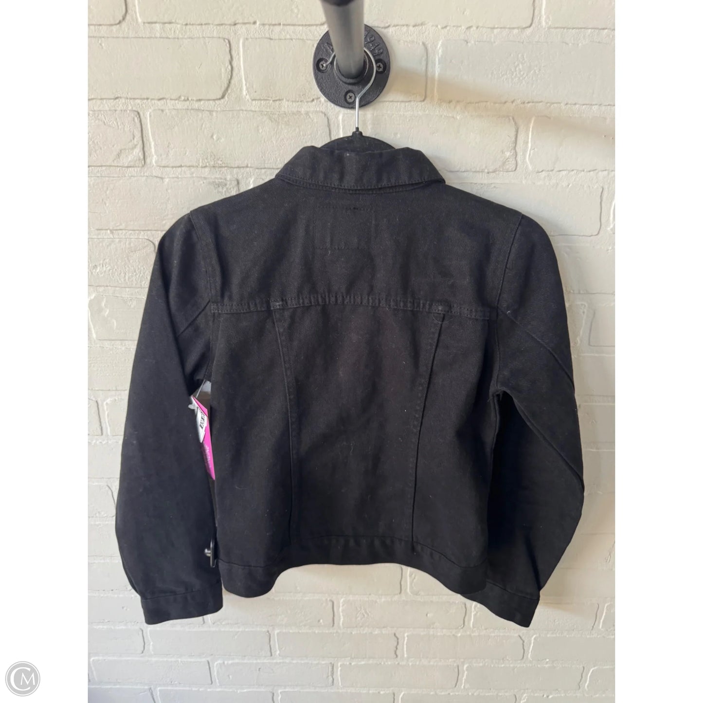 Jacket Denim By Levis In Black Denim, Size: L