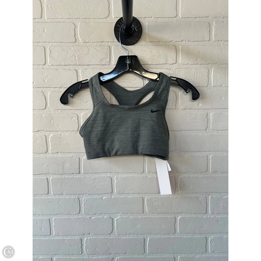 Athletic Bra By Nike In Green & Grey, Size: Xs