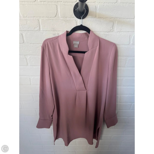Tunic Long Sleeve By Chicos In Pink, Size: M