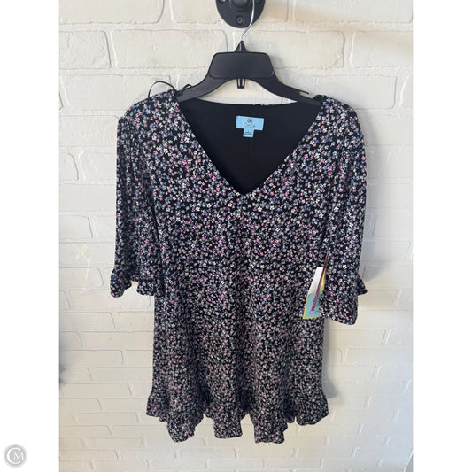 Dress Casual Short By Cece In Black & Blue, Size: L