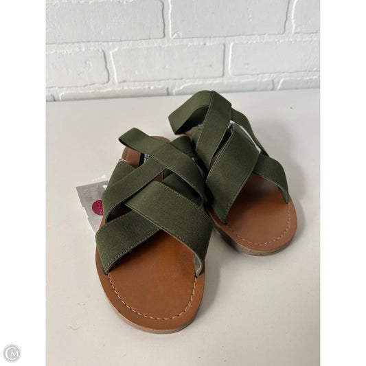 Sandals Flats By Clothes Mentor In Green, Size: 8