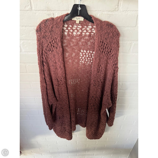 Sweater Cardigan By Clothes Mentor In Brown, Size: M