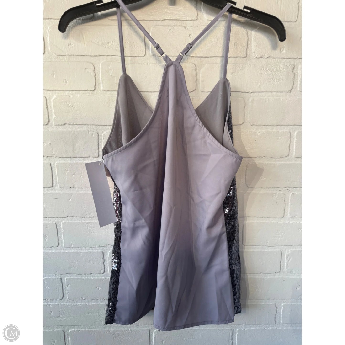 Top Sleeveless By Grace Karin In Silver, Size: S