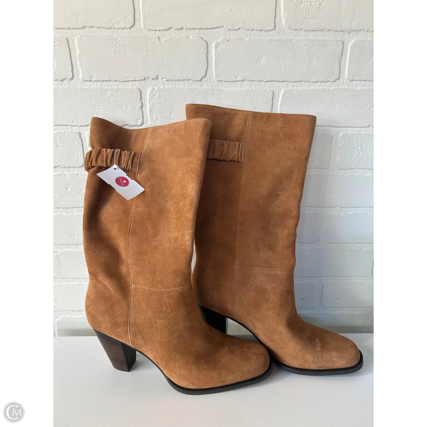 Boots Mid-calf Heels By Aerosoles In Brown, Size: 10.5