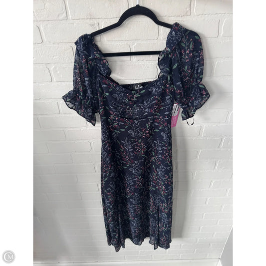 Dress Party Midi By Lulus In Blue & Green, Size: S