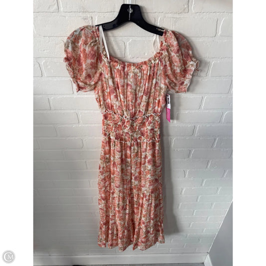 Dress Party Midi By Trixxi In Orange & Pink, Size: S