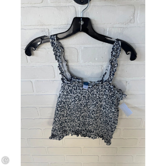 Top Sleeveless By Old Navy In Blue & White, Size: M