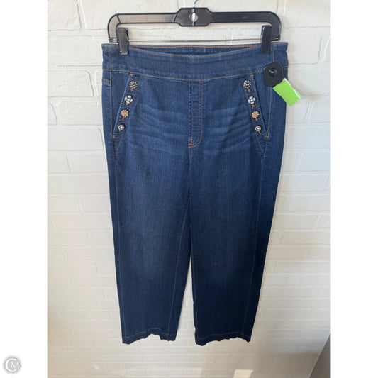 Jeans Wide Leg By Chicos In Blue Denim, Size: 8