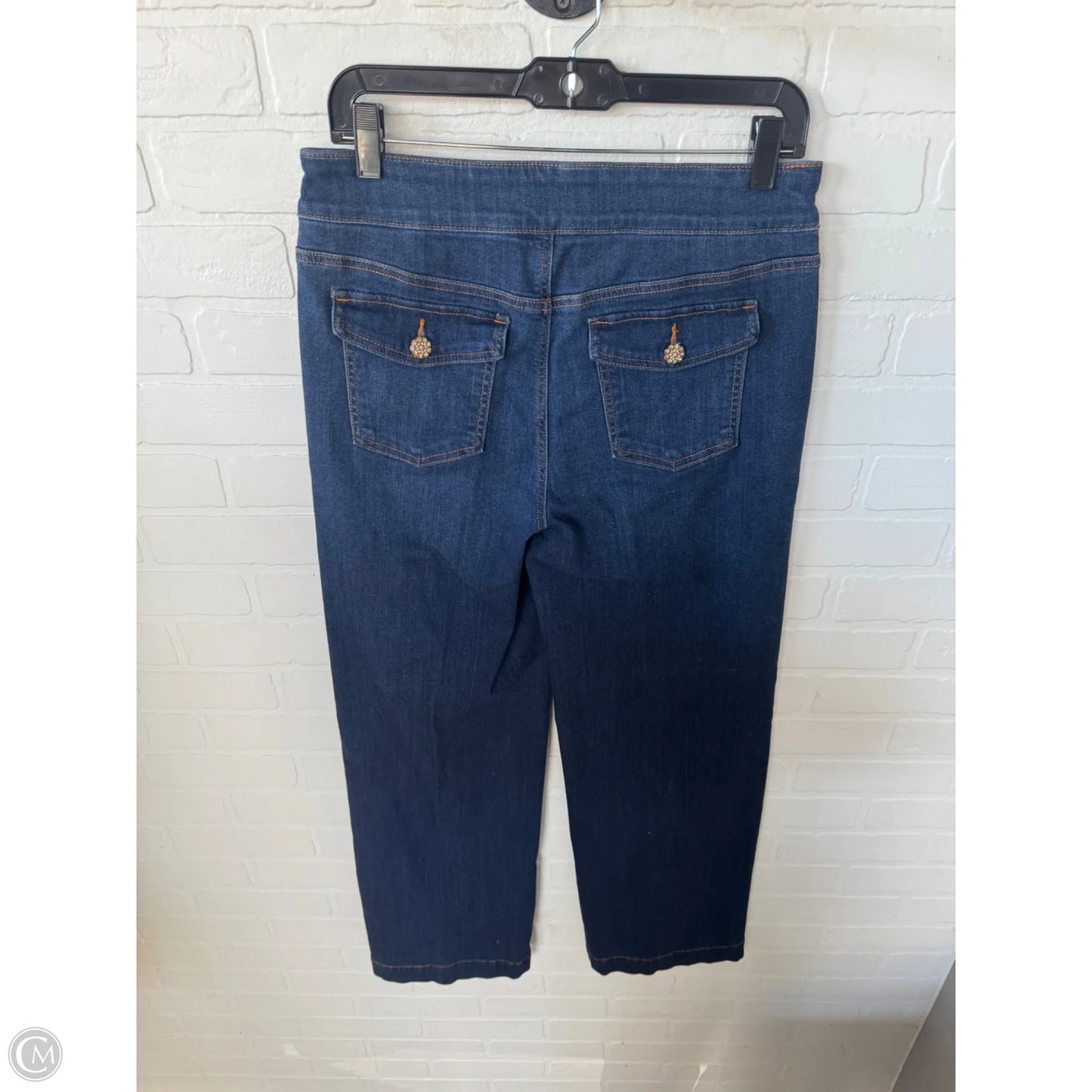Jeans Wide Leg By Chicos In Blue Denim, Size: 8