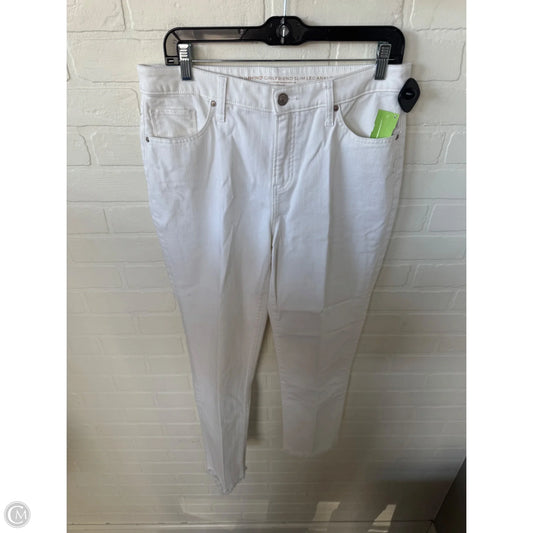 Jeans Straight By Chicos In White Denim, Size: 10