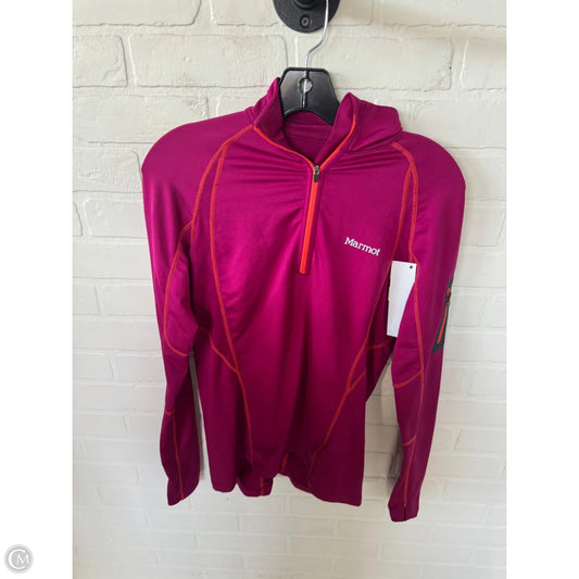Athletic Top Long Sleeve Collar By Marmot In Pink, Size: S