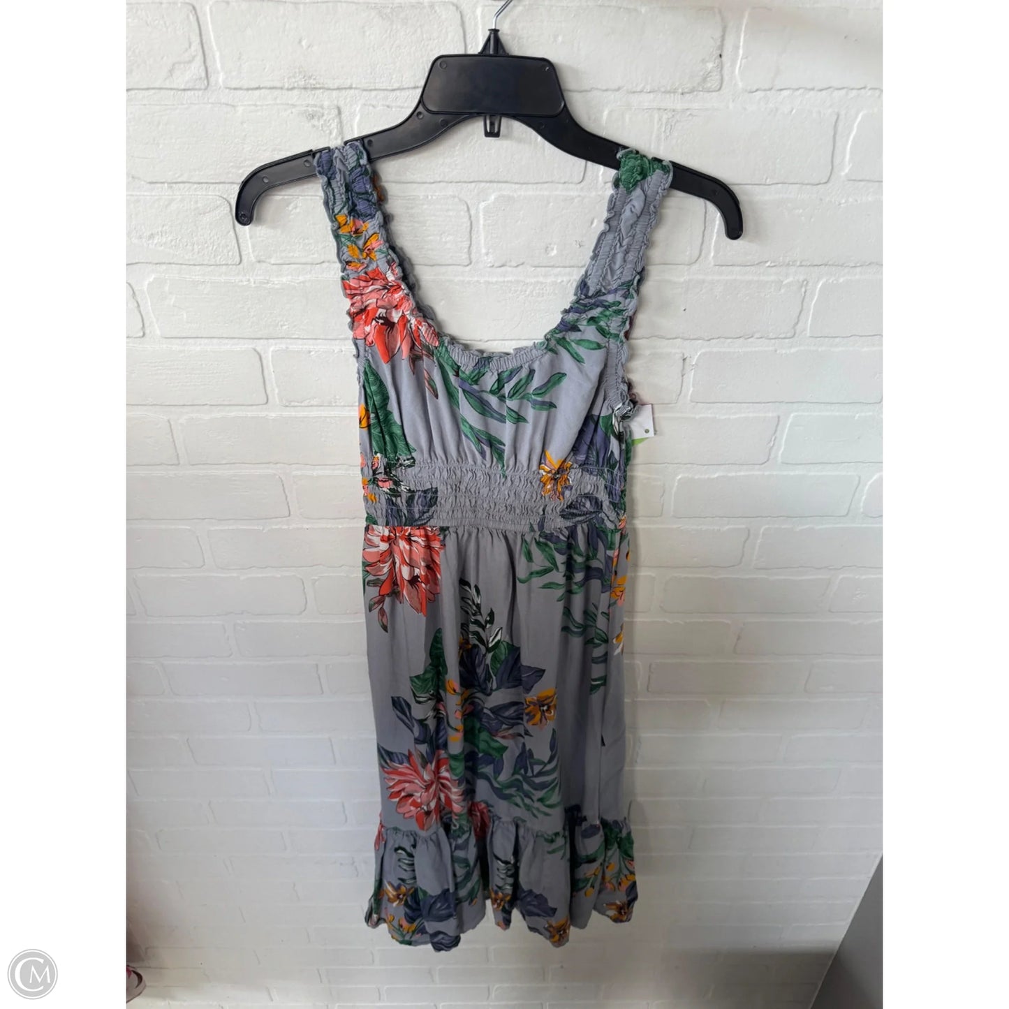 Dress Casual Midi By Patrons Of Peace In Grey & Orange, Size: Xs