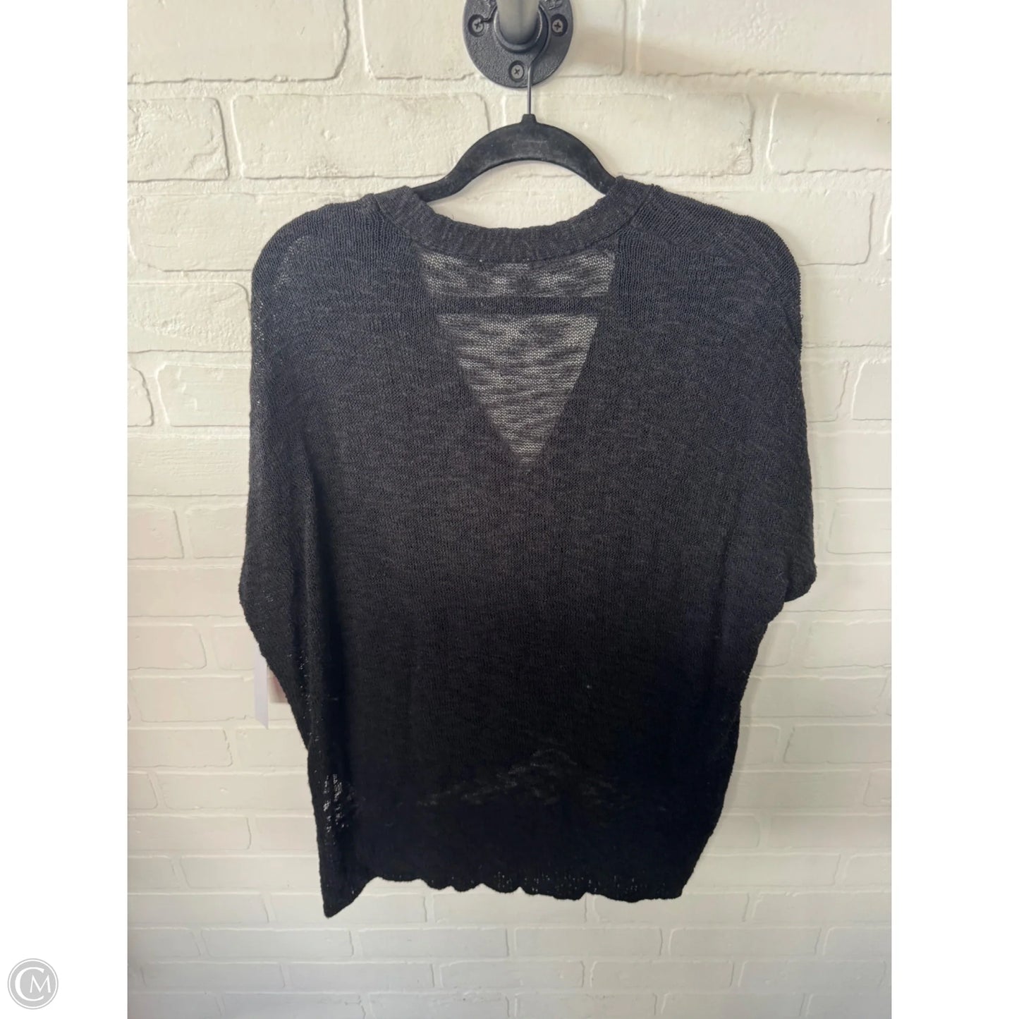 Sweater Short Sleeve By Tribal In Black, Size: M