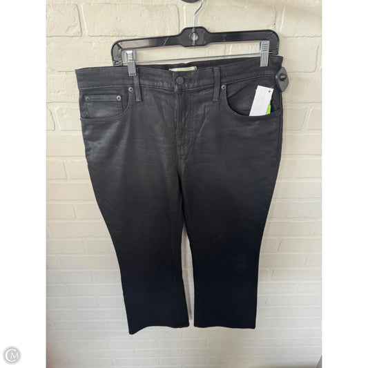 Jeans Cropped By Madewell In Black Denim, Size: 12p