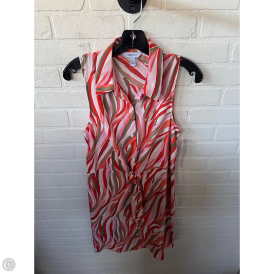 Dress Casual Short By Nine West In Pink & Tan, Size: M