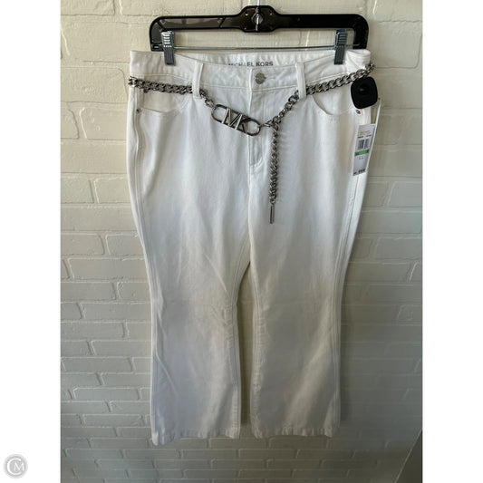 Jeans Boot Cut By Michael By Michael Kors In White Denim, Size: 8