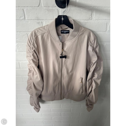 Jacket Designer By Karl Lagerfeld In Tan, Size: M