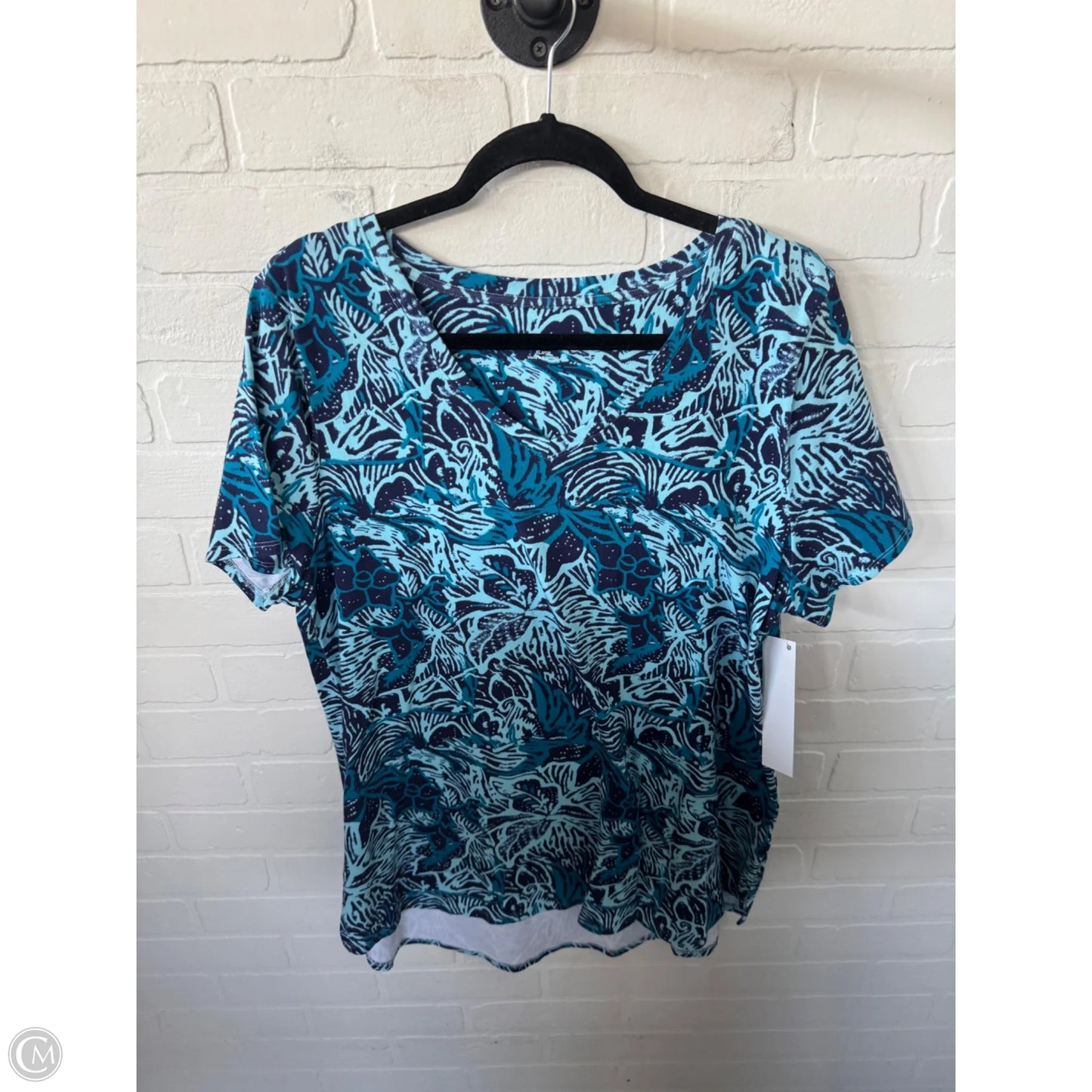 Top Short Sleeve Basic By Soft Surroundings In Blue, Size: Xl