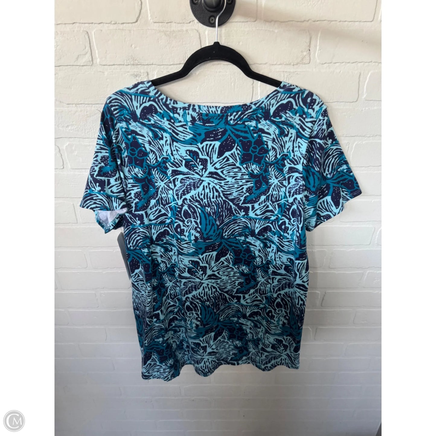 Top Short Sleeve Basic By Soft Surroundings In Blue, Size: Xl