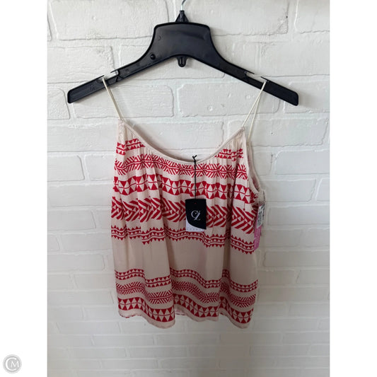 Top Sleeveless By Clothes Mentor In Red & Tan, Size: S