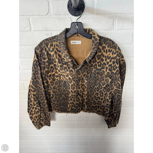 Jacket Denim By Cme In Animal Print, Size: S