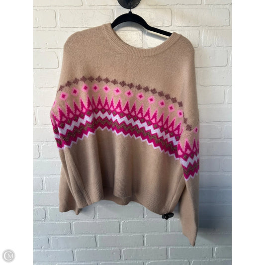 Sweater By Cmc In Pink & Tan, Size: L