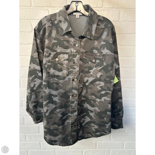 Jacket Shirt By Maurices In Camouflage Print, Size: S