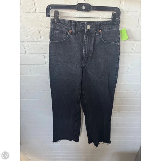 Jeans Straight By Zara In Black Denim, Size: 4