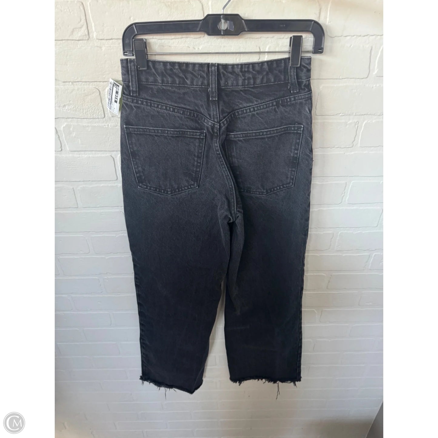Jeans Straight By Zara In Black Denim, Size: 4