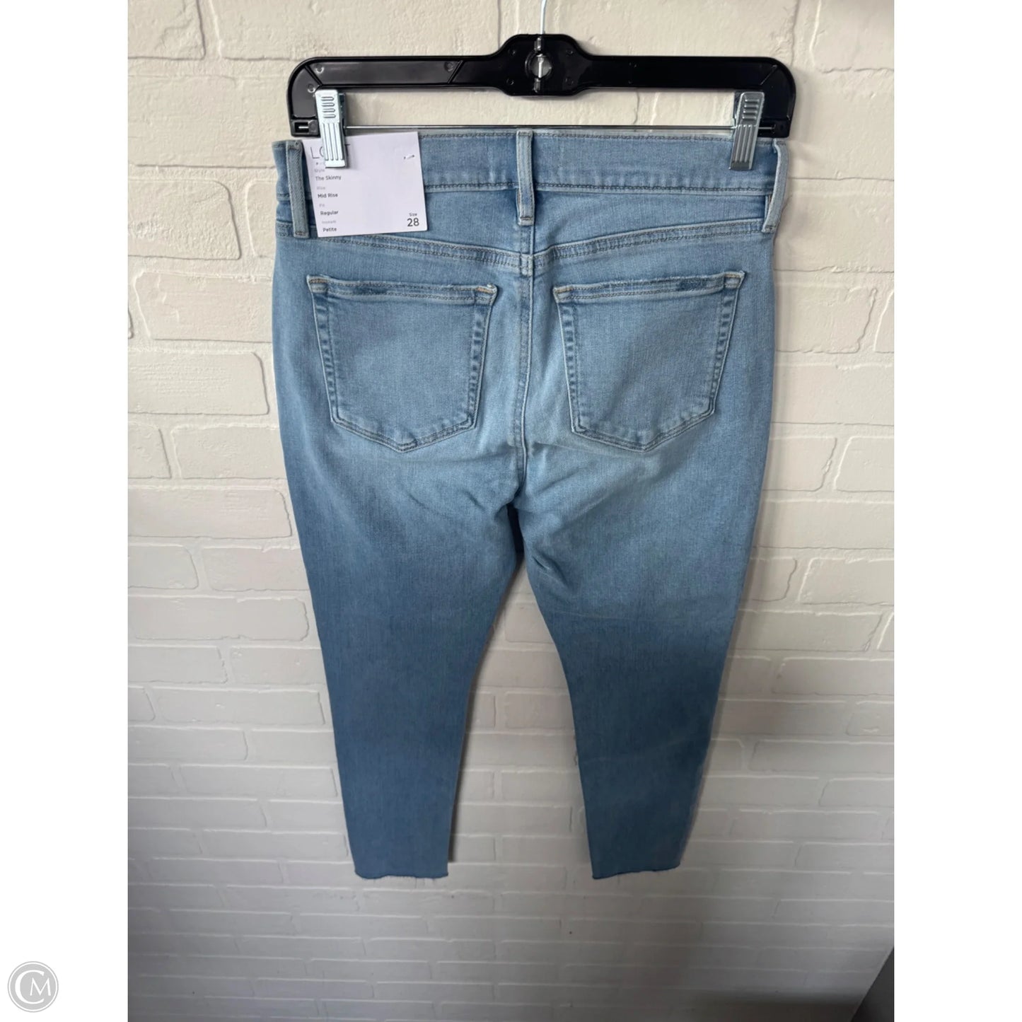 Jeans Skinny By Loft In Blue Denim, Size: 6p