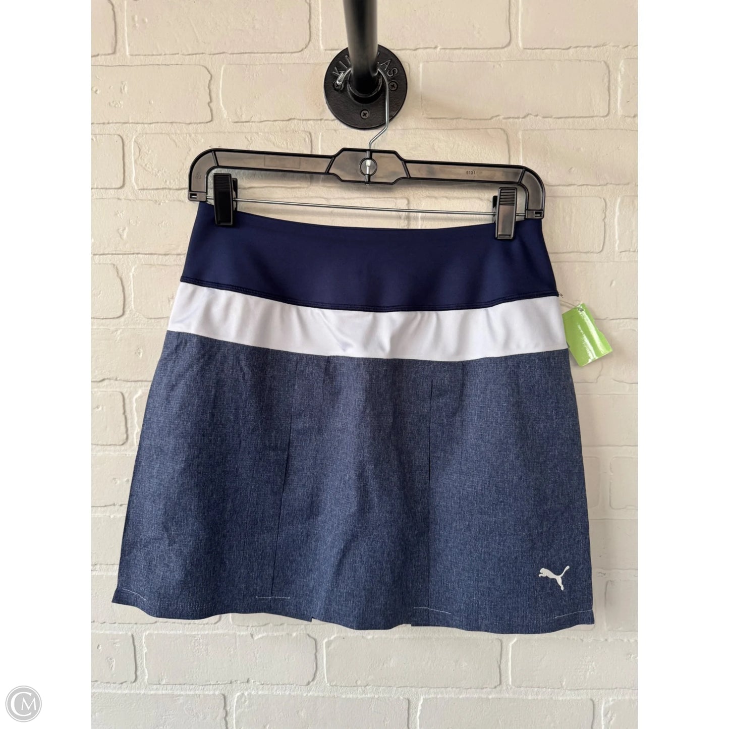Athletic Skort By Puma In Blue & White, Size: 4