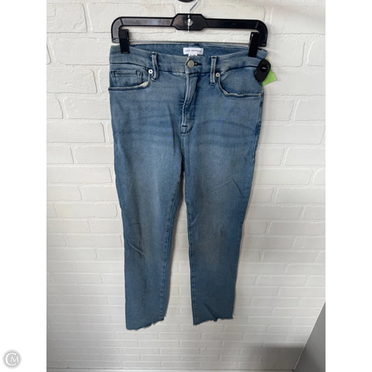 Jeans Straight By Good American In Blue Denim, Size: 8