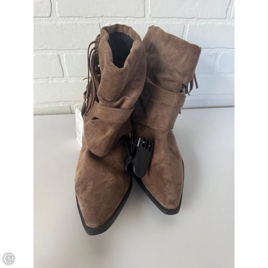 Boots Mid-calf Heels By Time And Tru In Brown, Size: 11