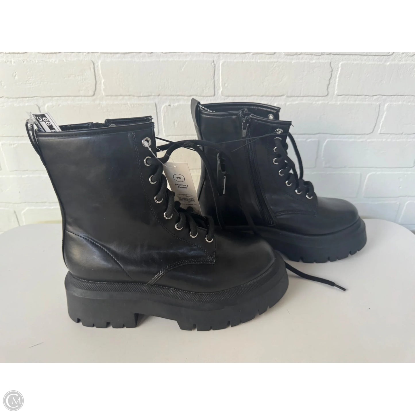Boots Combat By No Boundaries In Black, Size: 8
