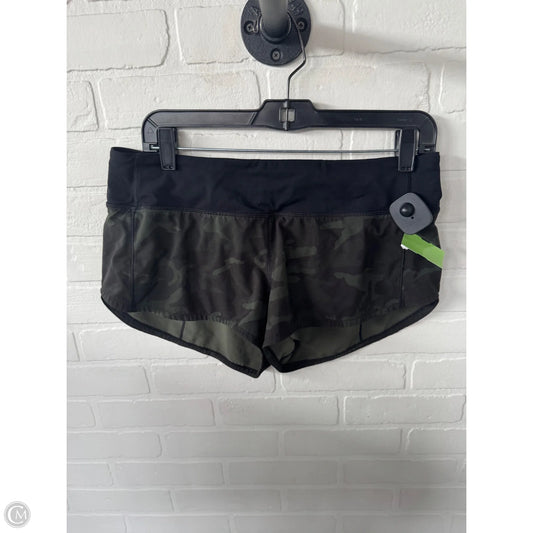 Athletic Shorts By Lululemon In Camouflage Print, Size: 8