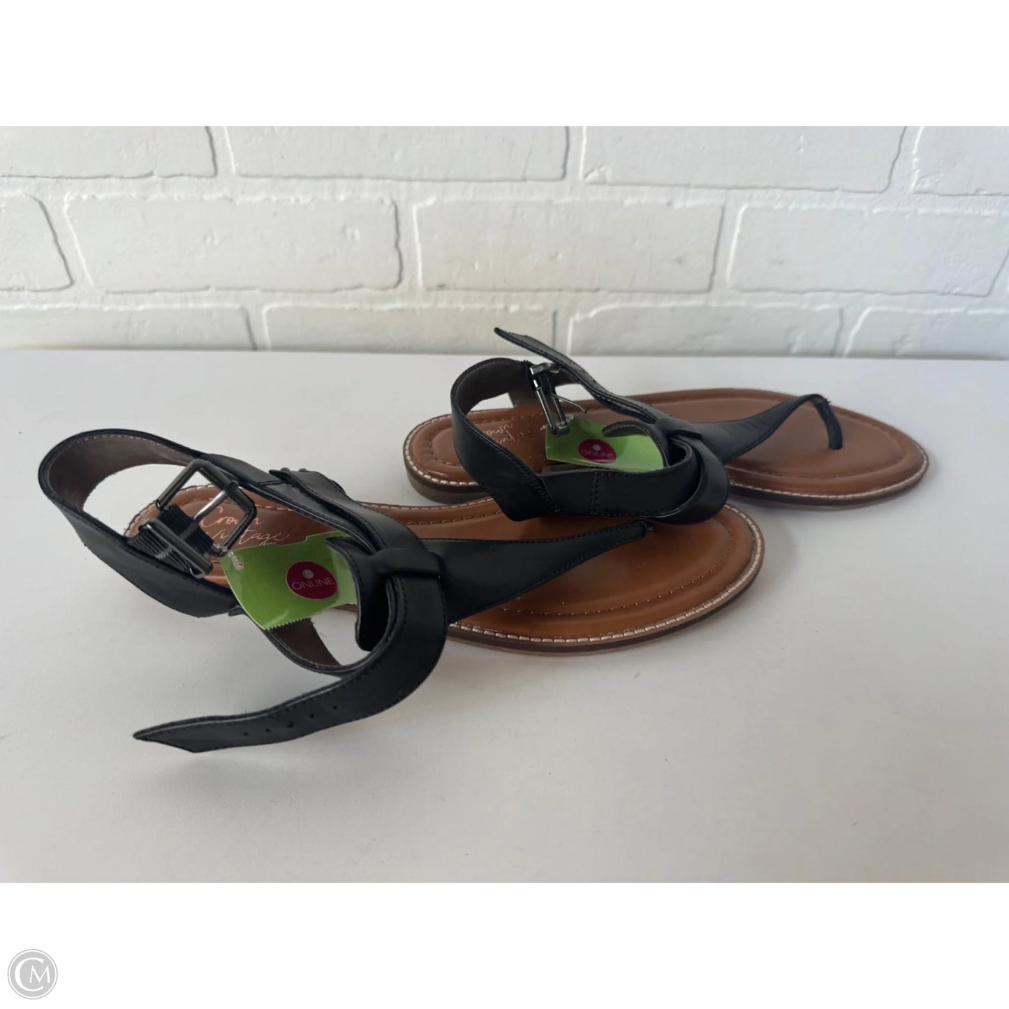 Sandals Flats By Crown Vintage In Black, Size: 8.5