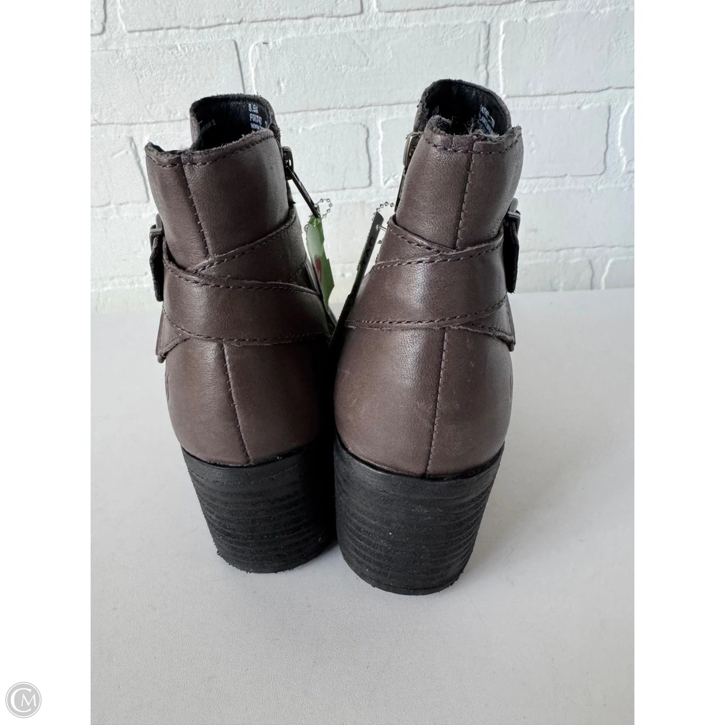 Boots Ankle Heels By Born In Brown, Size: 8.5