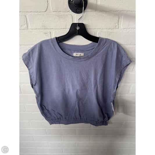 Top Short Sleeve By Madewell In Purple, Size: M