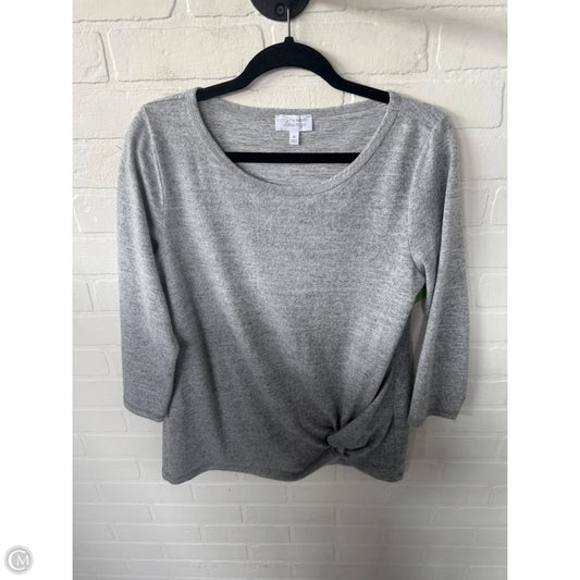 Top 3/4 Sleeve By Talbots In Grey, Size: M