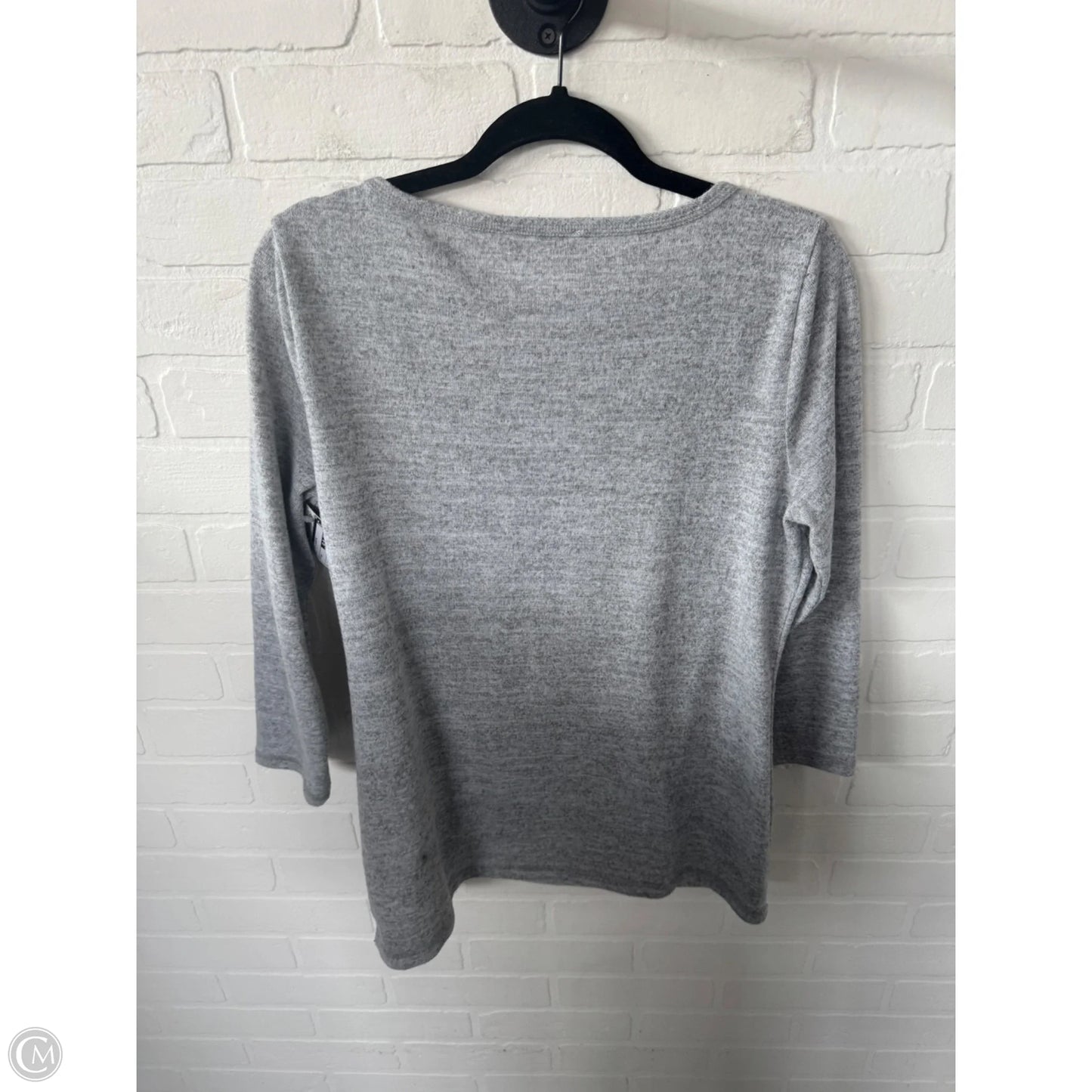 Top 3/4 Sleeve By Talbots In Grey, Size: M