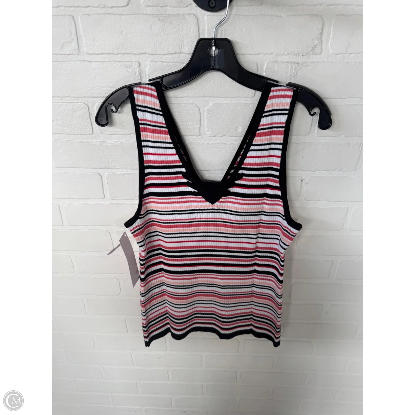 Vest Sweater By White House Black Market In Black & Pink, Size: Xl