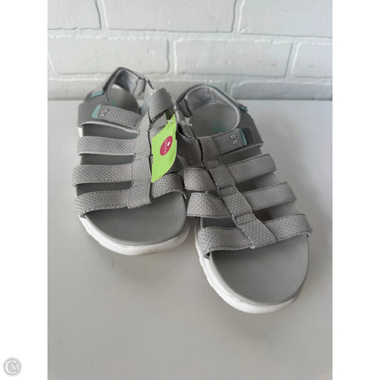 Sandals Flats By Ryka In Grey & White, Size: 7.5