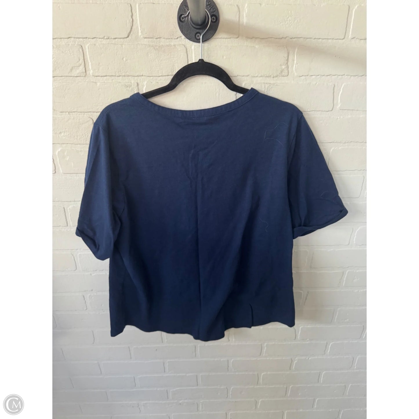 Top Short Sleeve By Croft And Barrow In Blue, Size: Xl