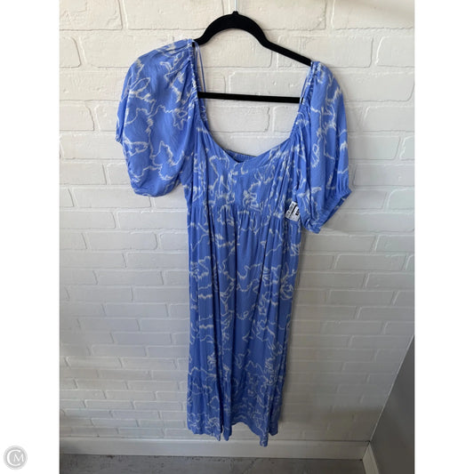 Dress Casual Maxi By Nine West In Blue & White, Size: L