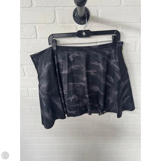 Athletic Skort By Athleta In Black & Grey, Size: 16